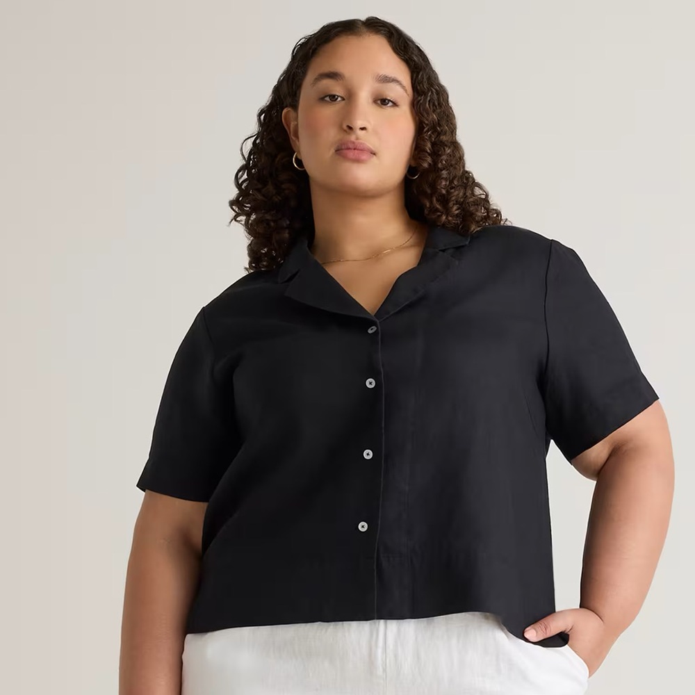 Quince Linen Short Sleeve Top